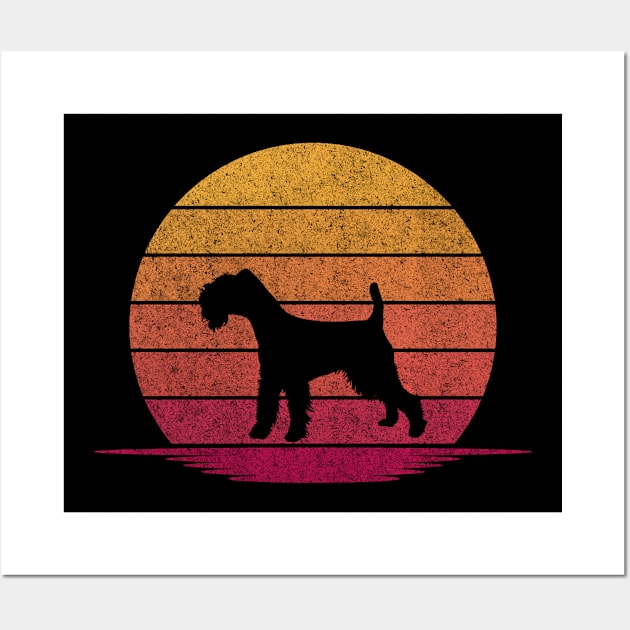 Awesome Funny Soft Coated Wheaten Terrier Gift for dog lover - Animal Silhouette Sunset Design Wall Art by mahmuq